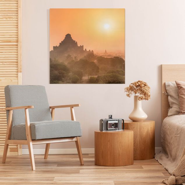 Print on canvas - Temple Complex Bathed In Light