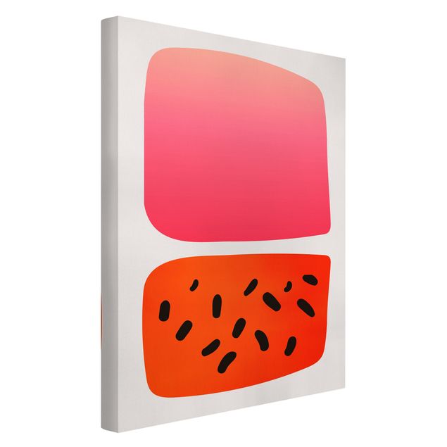 Print on canvas - Abstract Shapes - Melon And Pink