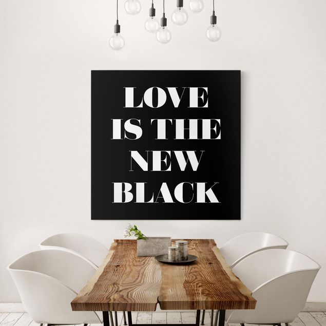 Print on canvas - Love Is The New Black