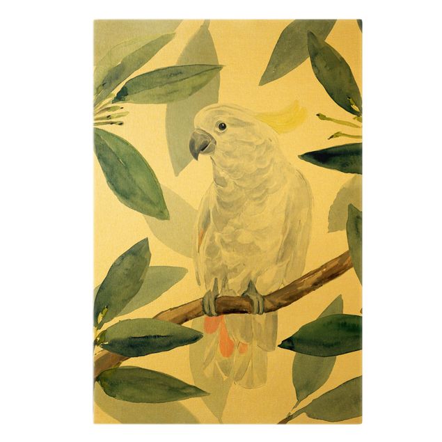 Canvas print gold - Tropical Cockatoo I