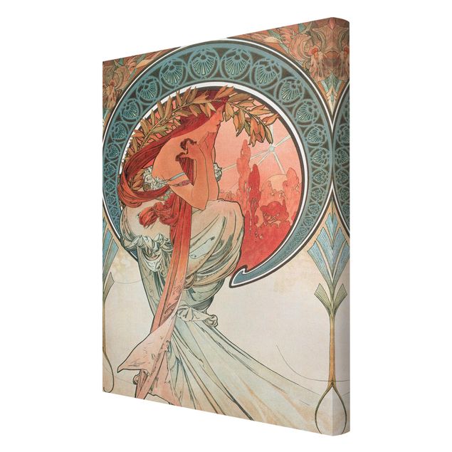 Canvas print - Alfons Mucha - Four Arts - Poetry