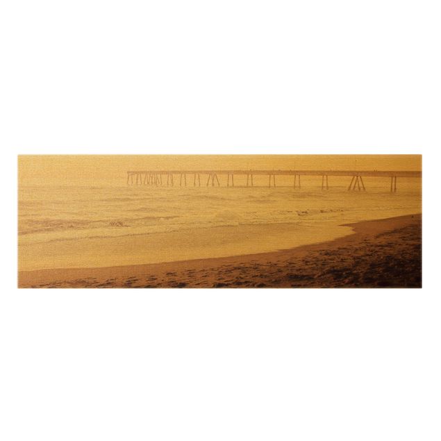 Canvas print gold - California Crescent Shaped Shore
