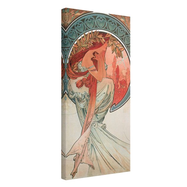 Canvas print - Alfons Mucha - Four Arts - Poetry