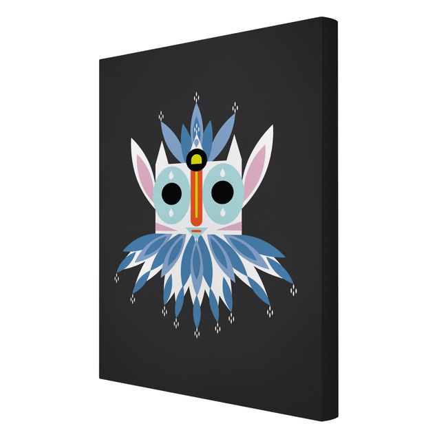Print on canvas - Collage Ethno Mask - Gnome