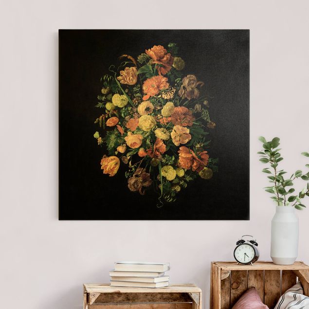 Canvas print gold - Jan Davidsz De Heem - Dark Flower Bouquet