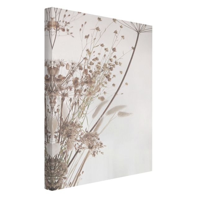 Canvas print - Bouquet Of Ornamental Grass And Flowers