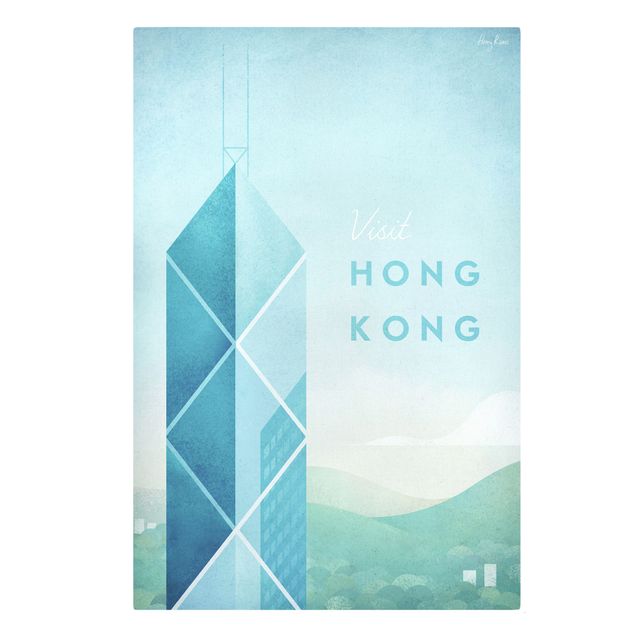 Print on canvas - Travel Poster - Hong Kong