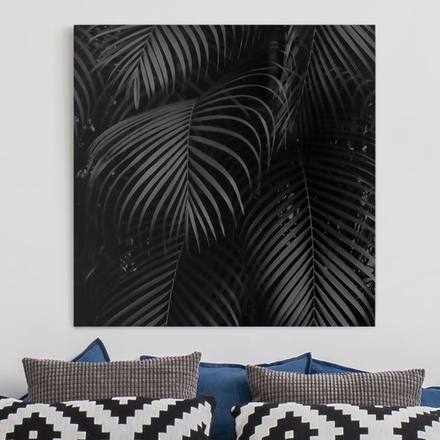 Print on canvas - Black Palm Fronds