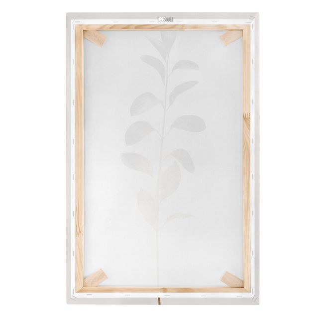Print on canvas - Graphical Plant World - Gold And Grey