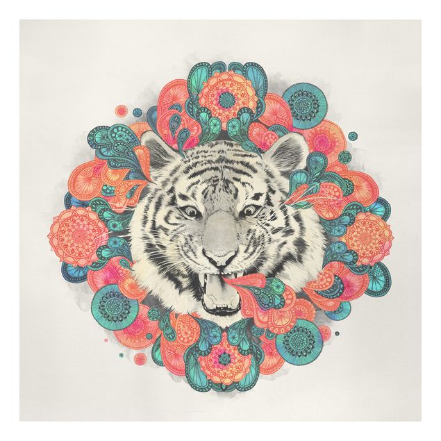Canvas print - Illustration Tiger Drawing Mandala Paisley