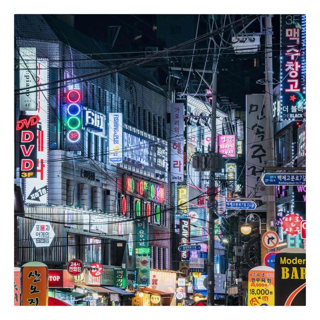 Print on canvas - Nightlife Of Seoul