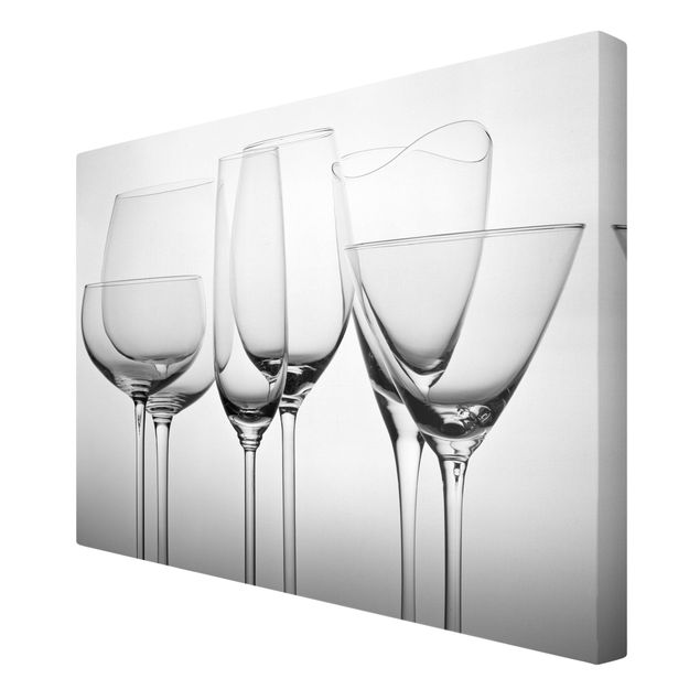 Print on canvas - Fine Glassware Black And White