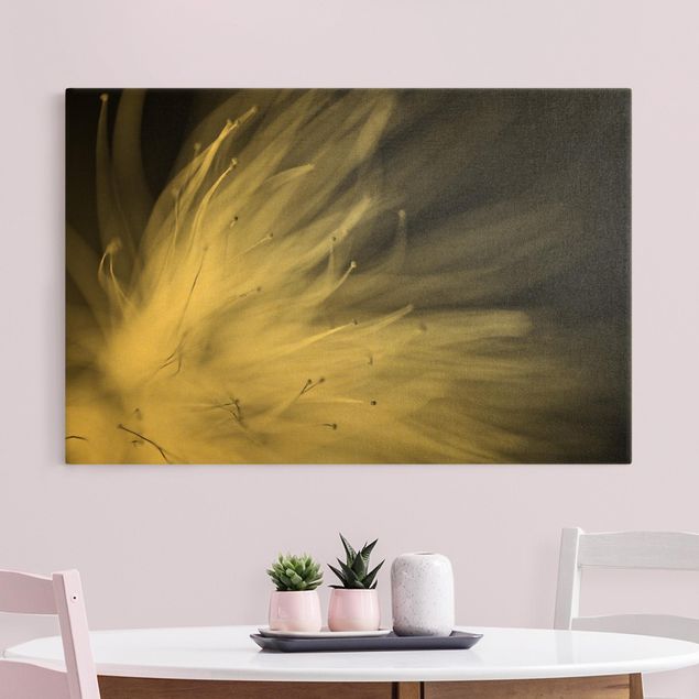 Canvas print gold - Pollen Black And White