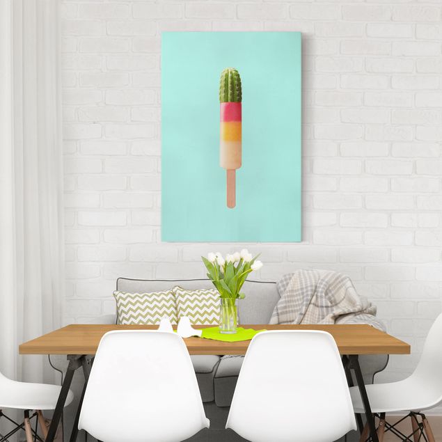 Canvas print - Popsicle With Cactus