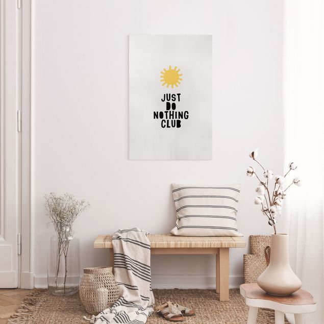 Print on canvas - Do Nothing Club Yellow