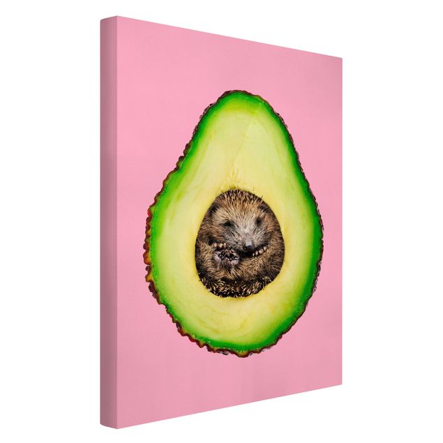 Canvas print - Avocado With Hedgehog