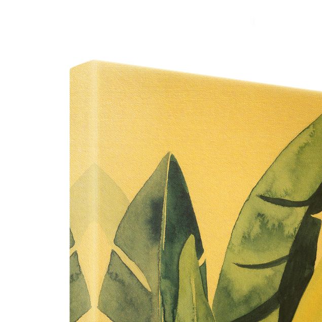 Canvas print gold - Tropical Foliage - Banana
