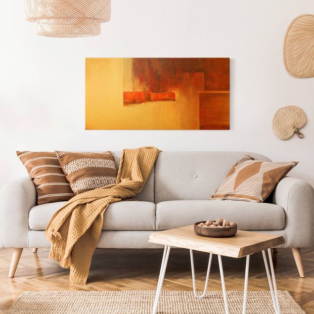 Canvas print gold - Balance Orange Brown