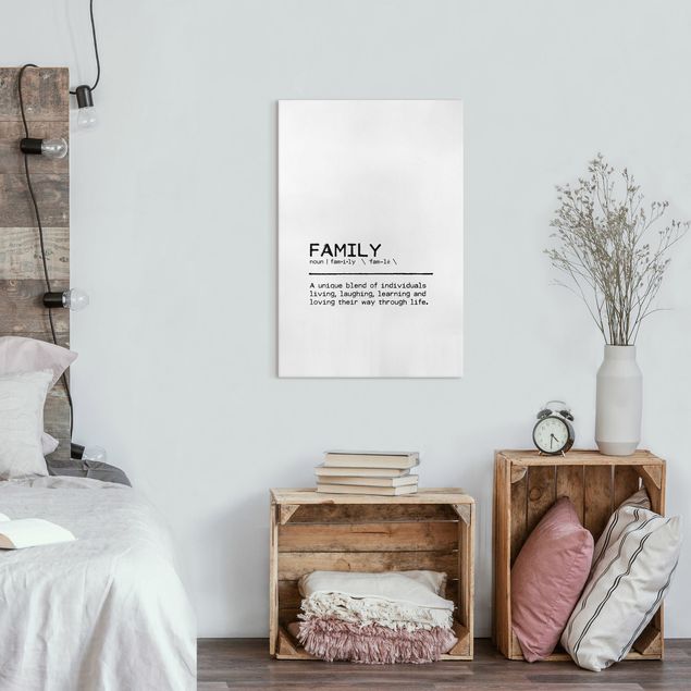Canvas print - Definition Family Unique