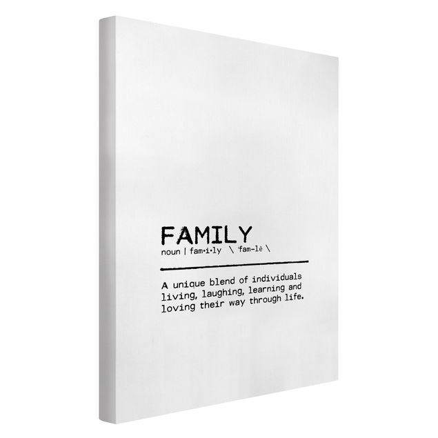 Canvas print - Definition Family Unique
