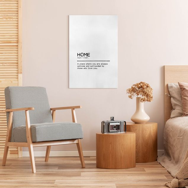 Canvas print - Definition Home Welcome