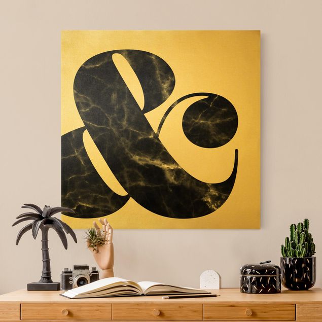 Canvas print gold - Ampersand Marble