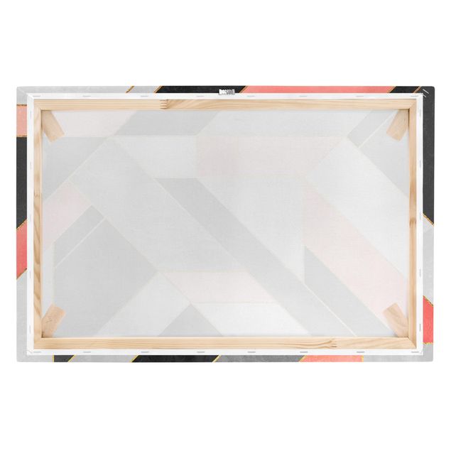 Canvas print - Geometry Pink And Gold