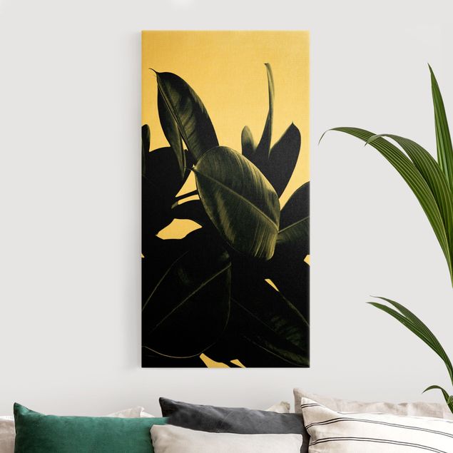 Canvas print gold - Rubber Tree Dark Green