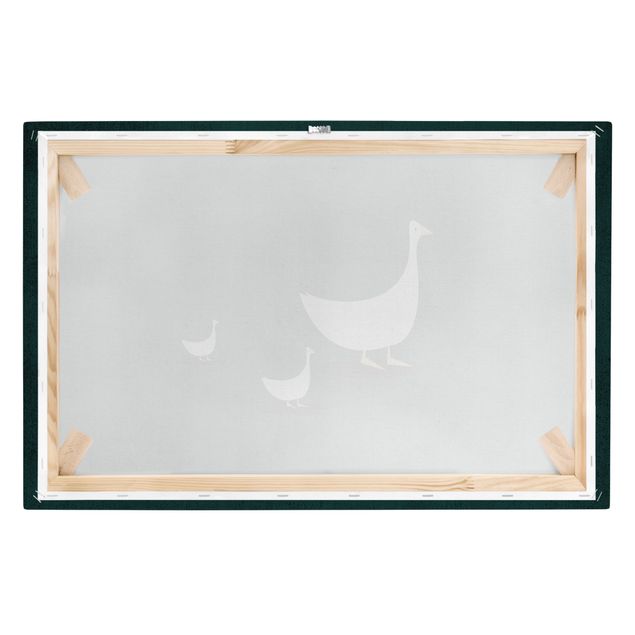 Print on canvas - Goose Family On A Trip