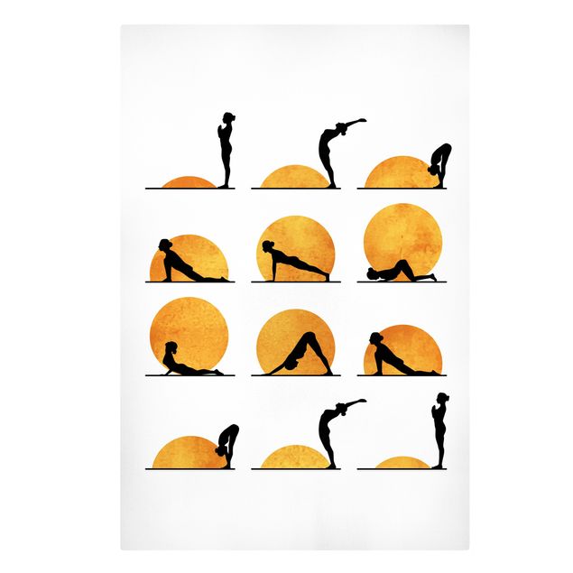Print on canvas - Yoga - Sun Salutation