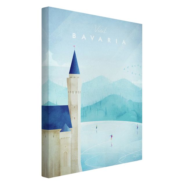 Print on canvas - Travel Poster - Bavaria