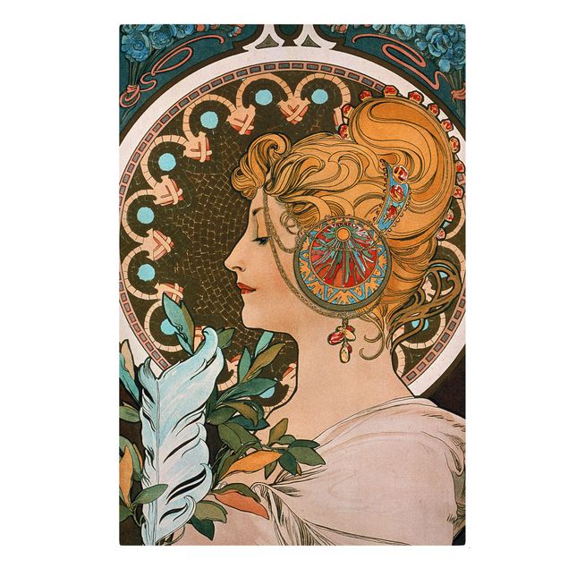 Canvas print - Alfons Mucha - The Feather