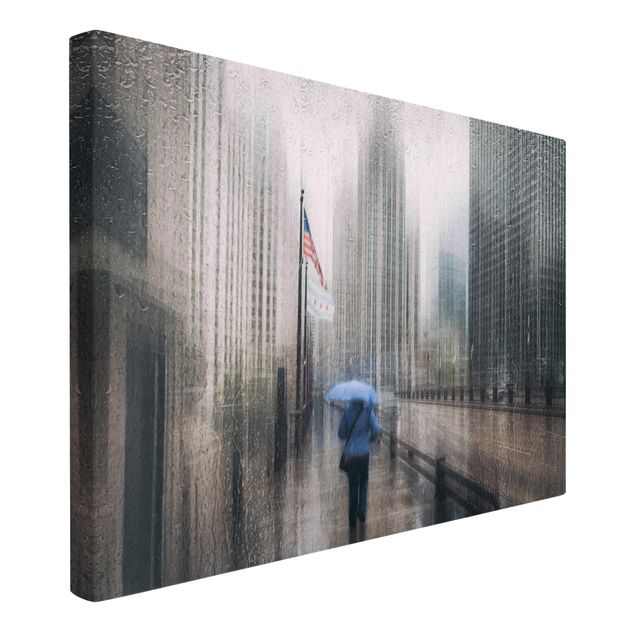 Print on canvas - Rainy Chicago