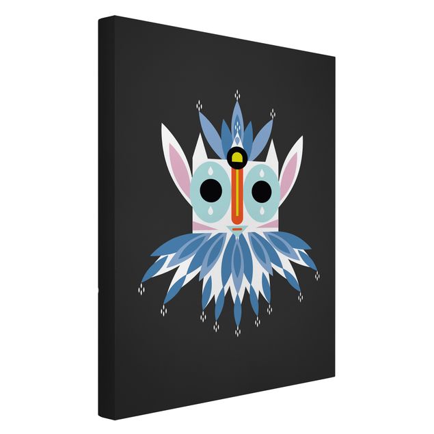 Print on canvas - Collage Ethno Mask - Gnome