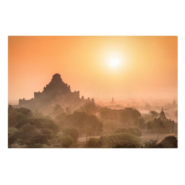 Print on canvas - Temple Complex Bathed In Light