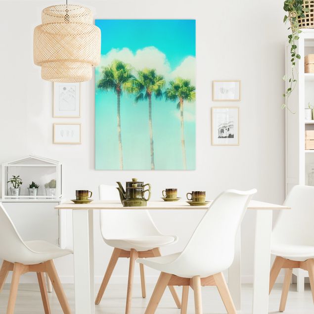 Print on canvas - Palm Trees Against Blue Sky