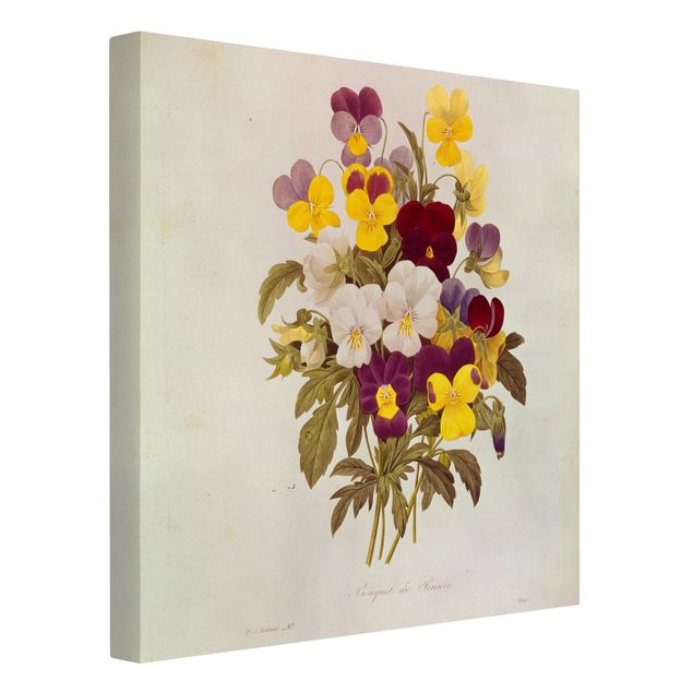 Canvas print - Pierre Joseph Redoute - Bouquet Of Pansies