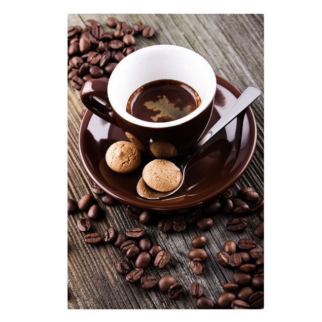 Print on canvas - Coffee Mugs With Coffee Beans