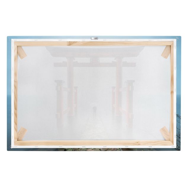 Print on canvas - Red Torii At Lake Ashi