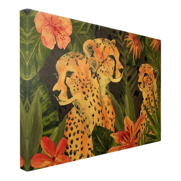 Canvas print gold - Three Cheetahs In The Jungle