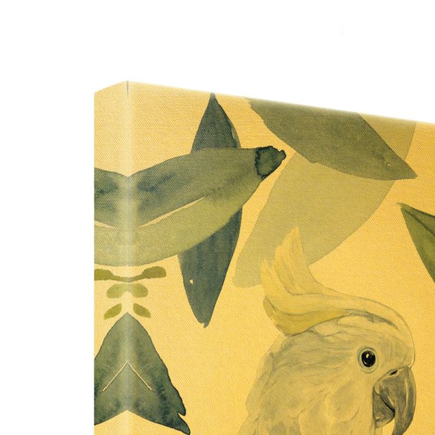 Canvas print gold - Tropical Cockatoo II