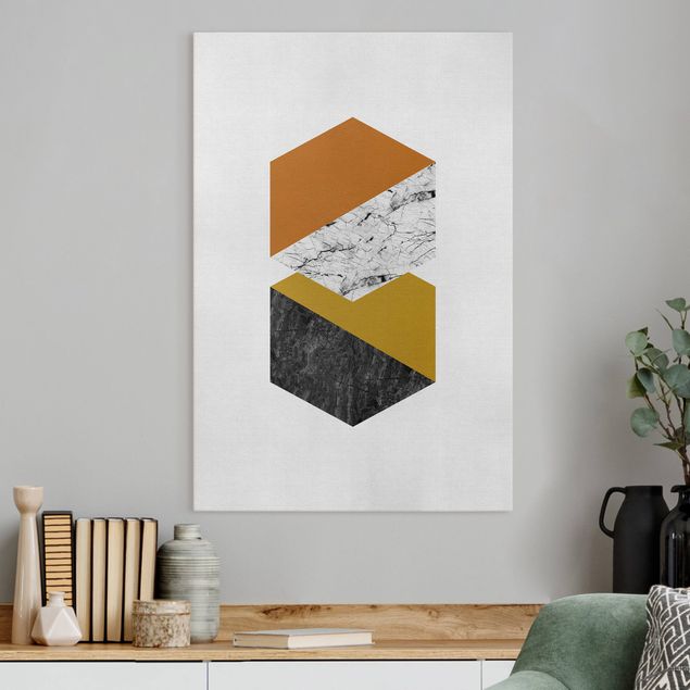 Canvas print - Geometrical Hexagons