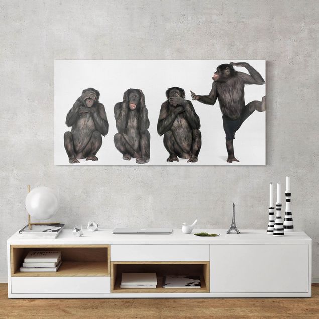 Print on canvas - Monkey Clique