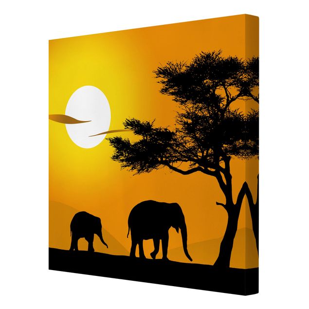 Print on canvas - African Elephant Walk