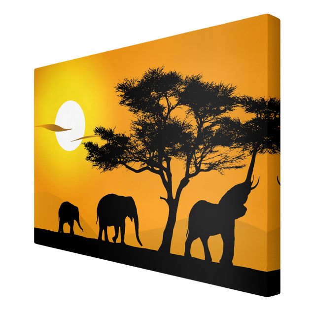 Print on canvas - African Elephant Walk
