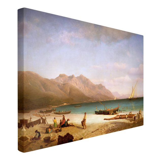 Print on canvas - Albert Bierstadt - Bay of Salerno