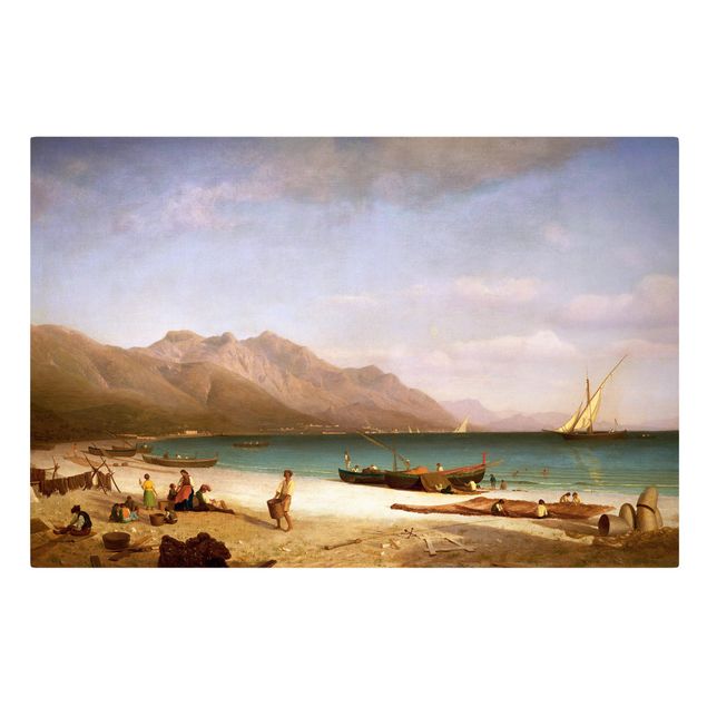 Print on canvas - Albert Bierstadt - Bay of Salerno