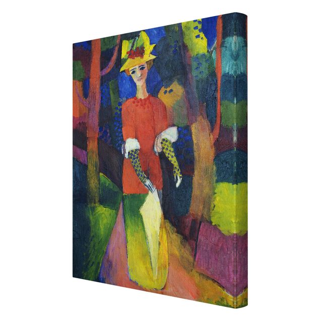 Print on canvas - August Macke - Woman in Park