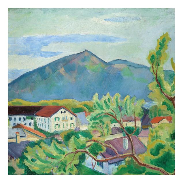 Print on canvas - August Macke - Spring Landscape in Tegernsee