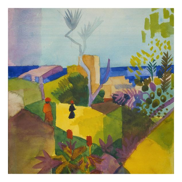 Print on canvas - August Macke - Landscape By The Sea